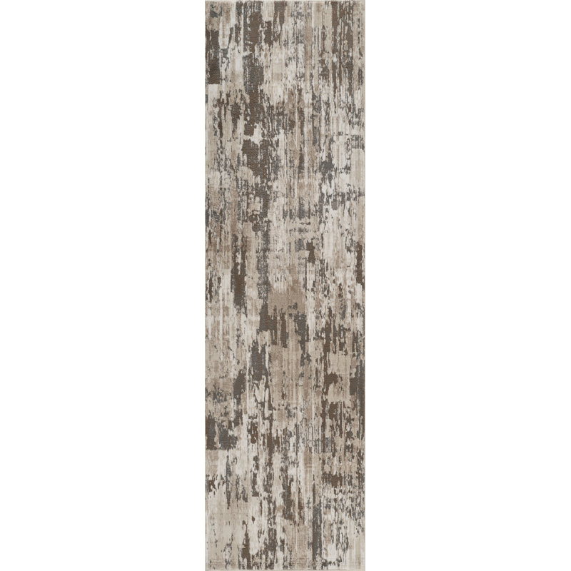 Andrew Blue & Gray Abstract High-Low Modern Rug, Blue/Gray, 6'6" x 9'6"