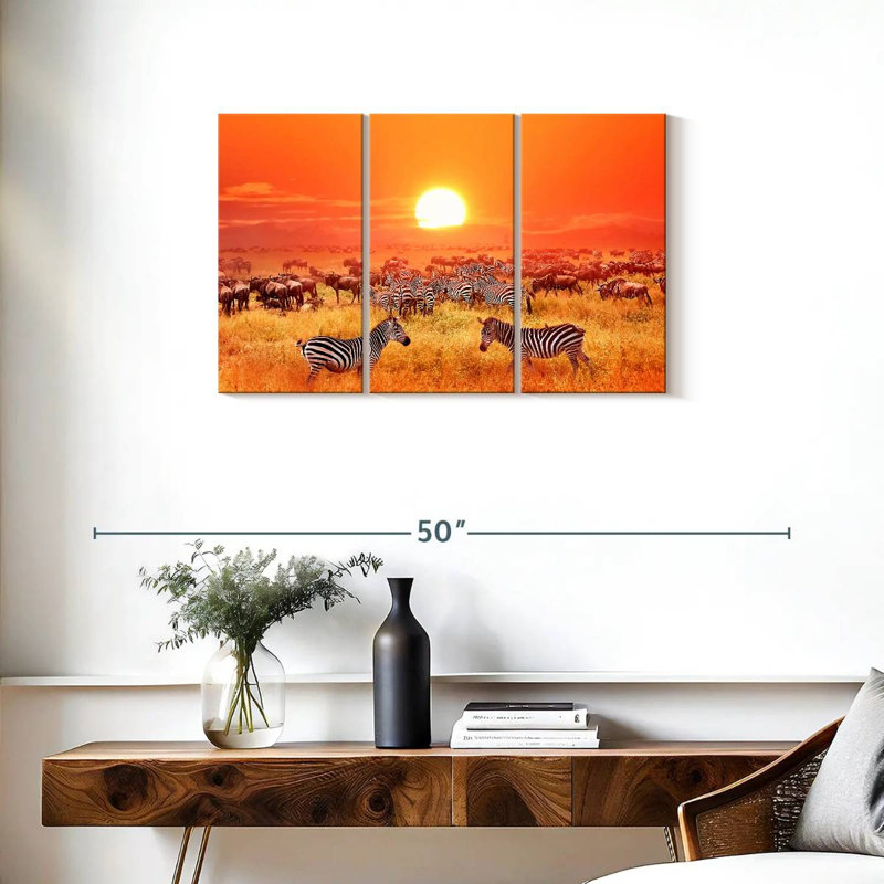 Zèbres Serengeti Safari, H 20 po x l 33 po