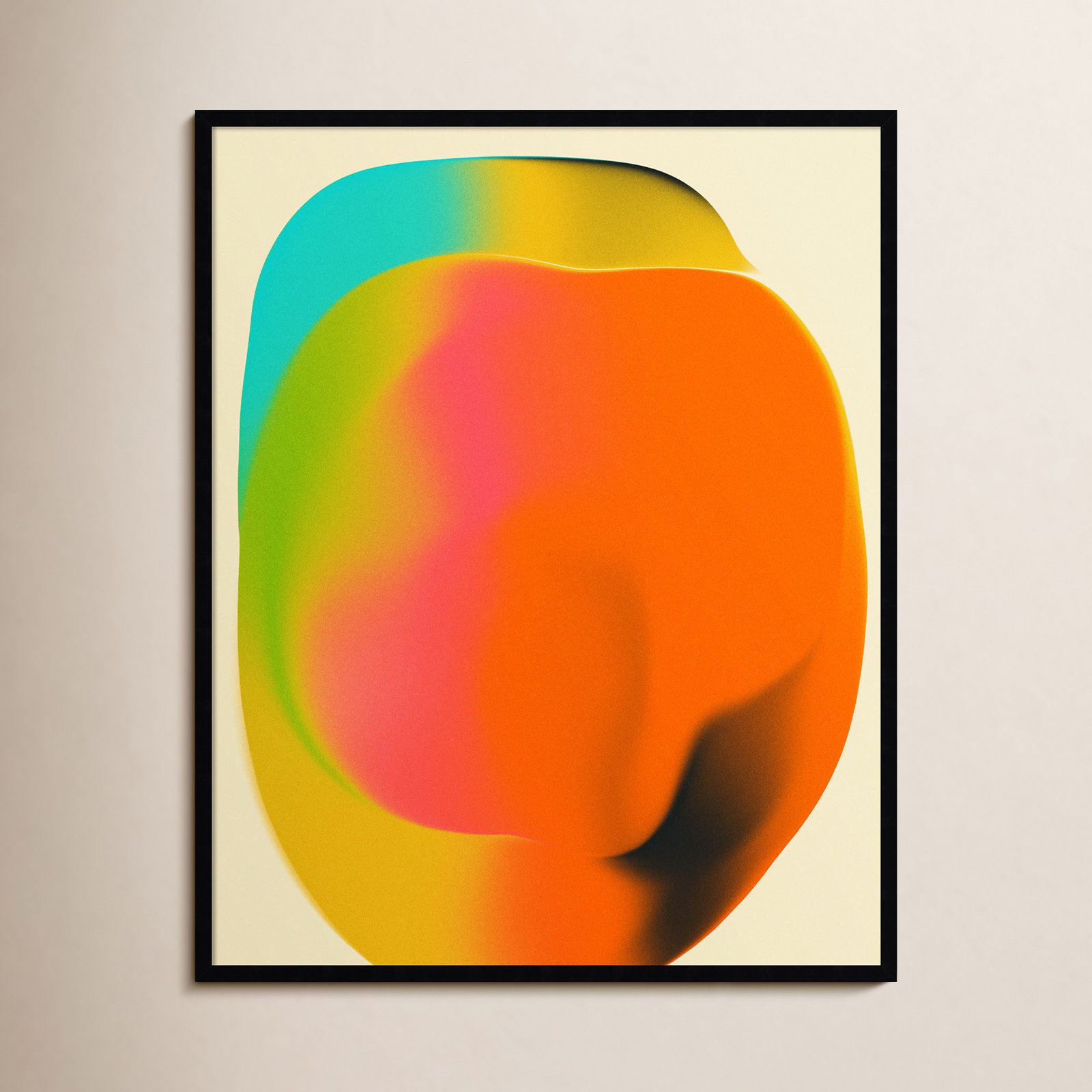 Smudge 2 by Jazzberry Blue, Black Framed, 41" H x 33" W