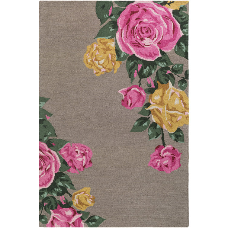 Tosha Wool Floral Indoor Rug