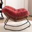 Chaise d'appoint berçante rembourrée Chenille-1979175379