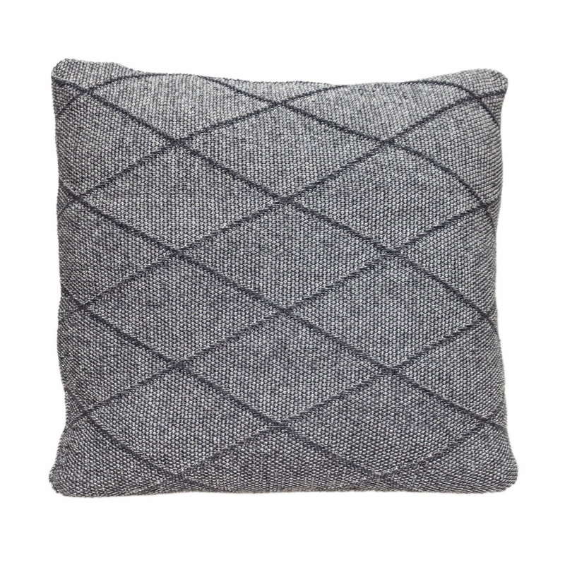 Grampy Transitional Grey Throw Pillow