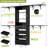 72-204 Inches Closet System With 10 Drawers And 10 Clothes Garment Racks-757619100