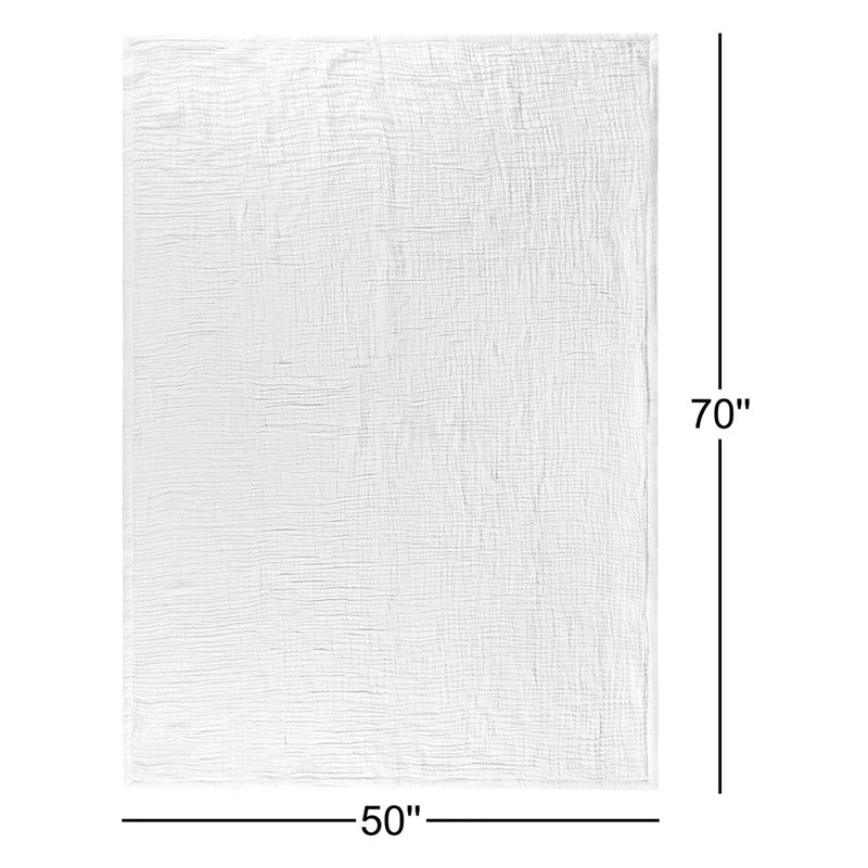 Tc Cotton Linen Blend 50"x70" Throw Blanket