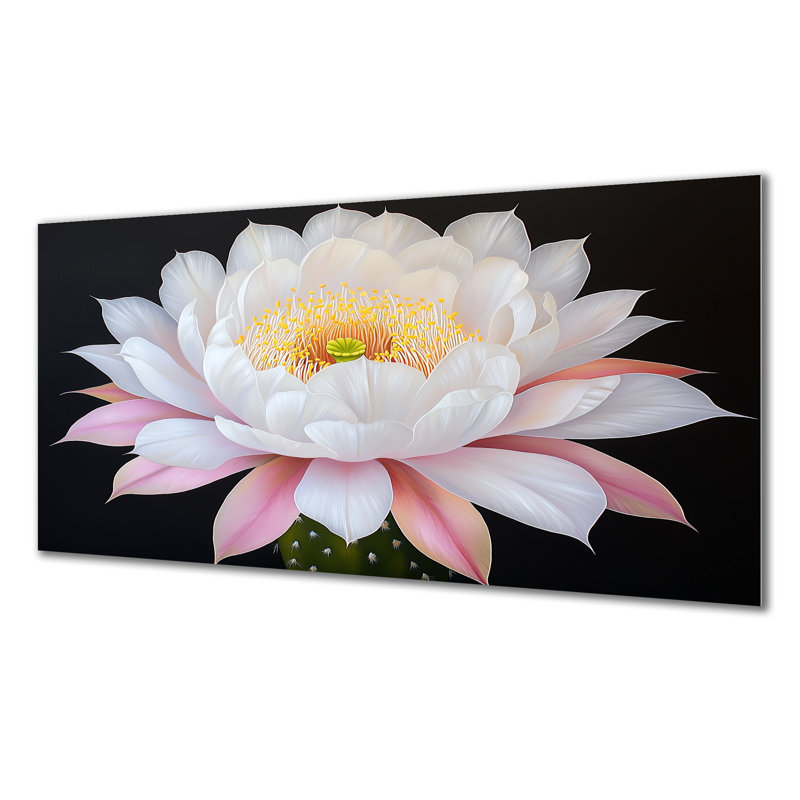Fleur de cactus rose III, H 28 po x l 60 po x P 0,84 po