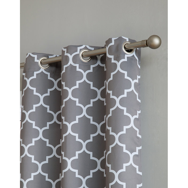 Alexuis Blackout Curtain Pair, Gray, 37" W x 84" L