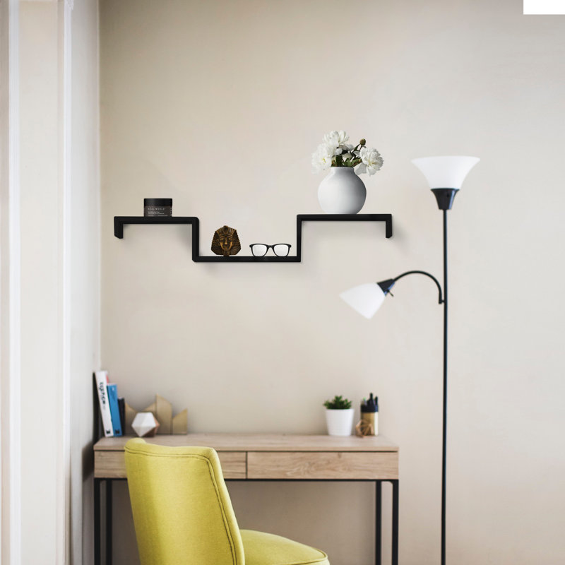 Emyleigh 3 Piece Floating Shelf, Black