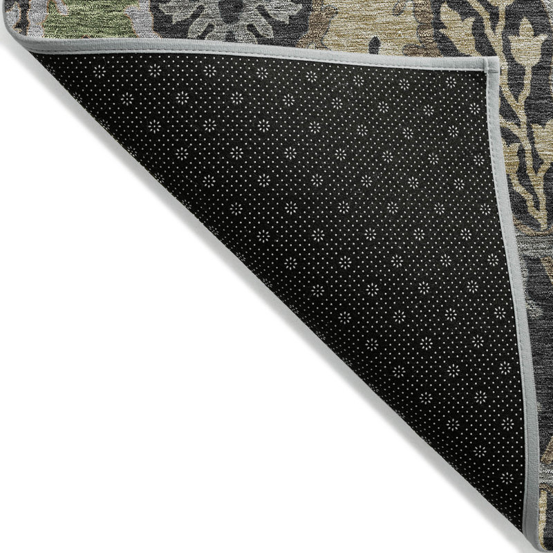 Tapis intérieur / extérieur noir Alfreda , 9 pi x 12 pi