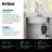  KRAUS WasteGuard 1 HP Continuous Feed Garbage Disposal with Ultra-Quiet Motor for Kitchen Sinks with Power Cord and Flange Included