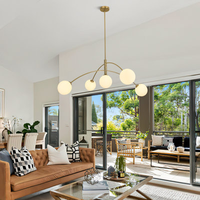 5 - Light Dimmable Modern Linear Chandelier
