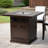 28" Propane Gas Fire Pit Table, 50000 BTU Square Steel Fire Pit For Outside Patio Deck Garden Courtyard-Brown