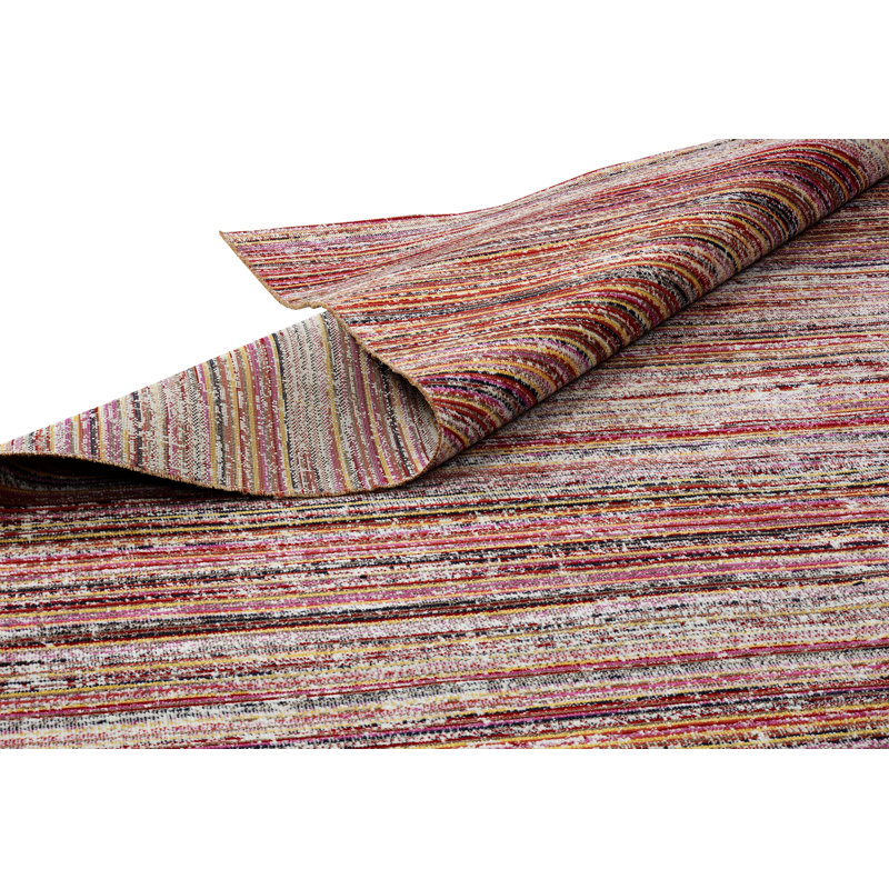 Summer Striped Area Rug in Red, Rectangle 2' x 3'