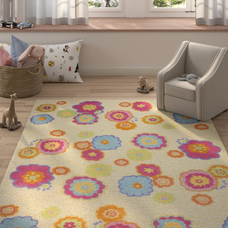 Tapis beige en coton / laine touffeté à la main Claro, Rectangle 4 pi x 6 pi