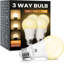 Ampoule DEL 3 voies A19, équivalent 40/60/100 watts, blanc chaud 2700K, 500/1000 / 1500LM, culot E26, paquet de 4-131272231-134639946