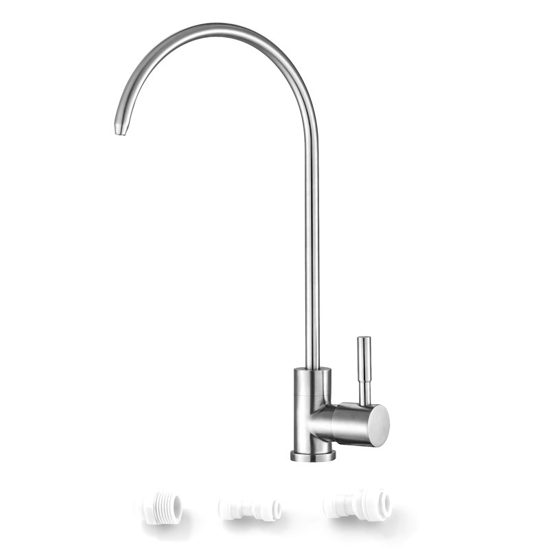 Robinet de purificateur de cuisine, filtre en acier inoxydable, eau potable, nickel brossé