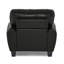 Chaise avec accoudoirs Modern Living Space en similicuir noir et bois massif