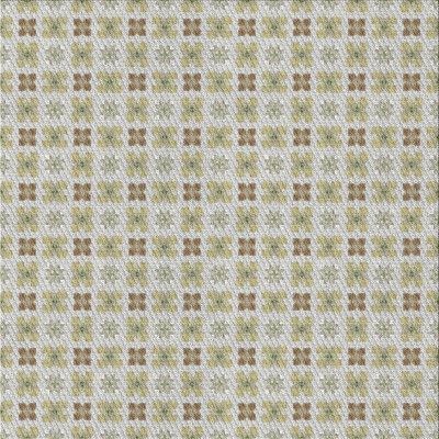 Tapis vert/brun à motifs
