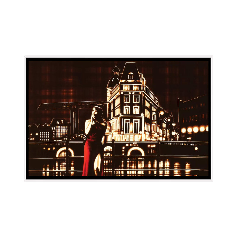 My Night, My Town by Max Zorn - Print on Canvas, 152.5 cm H x 101.5 cm W, White Framed