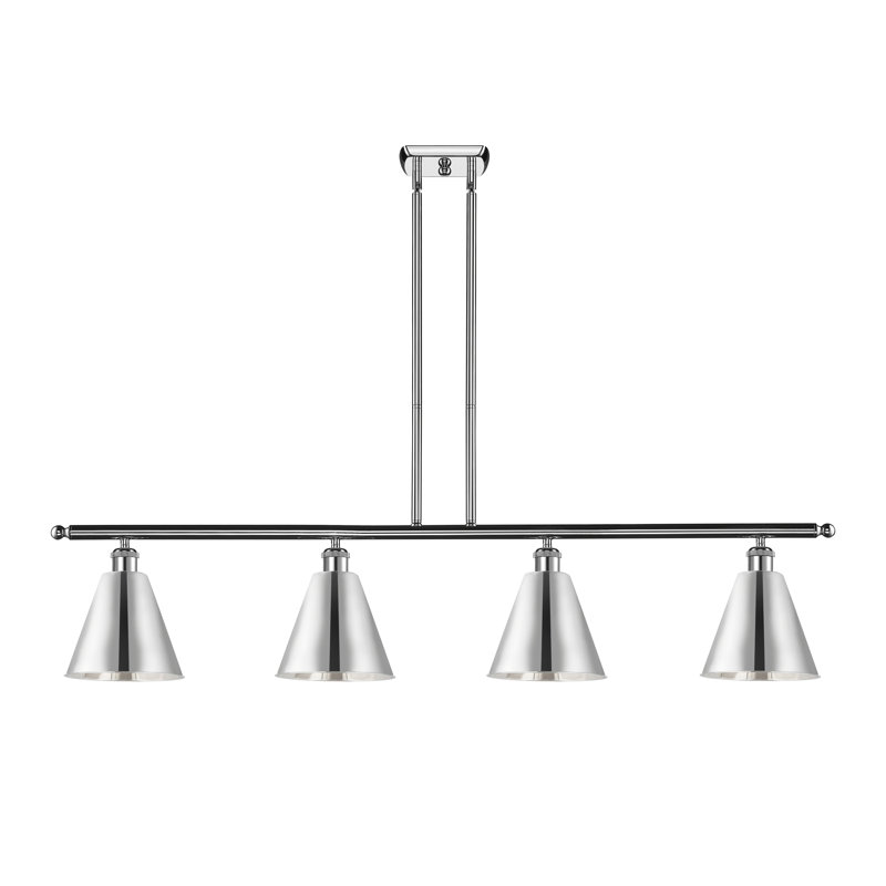 Aneika 4 - Light Kitchen Island Pendant, LED, Polished Chrome, 11.25" H x 48" W x 8" D