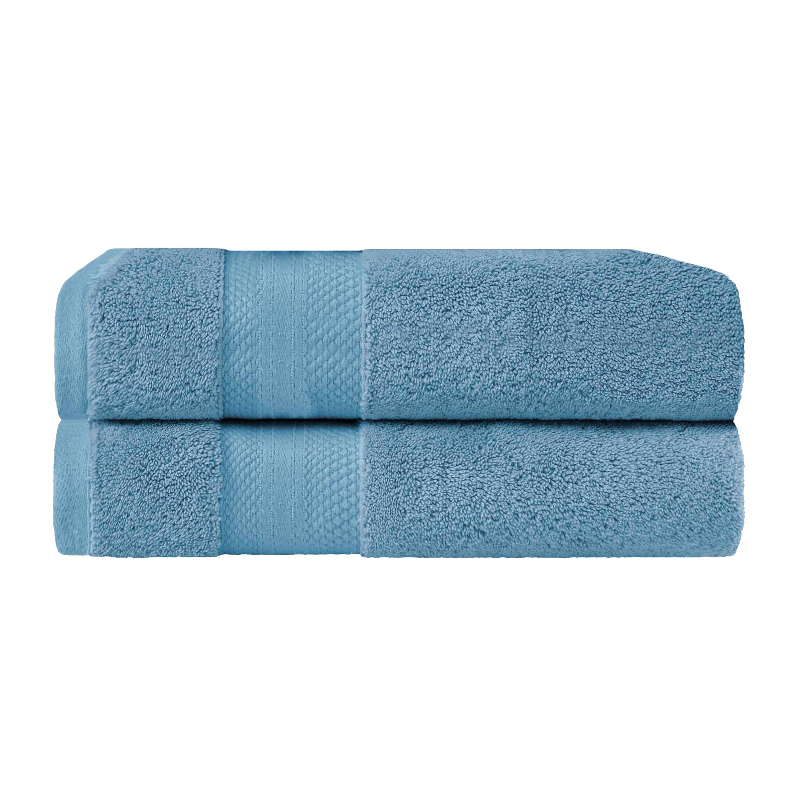 Finnian Ultra-Plush Heavyweight, 100% Turkish Towel Collection, Denim Blue, Bath Towels - 2 Pack