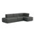 Berlare 4 - Piece Upholstered Boneless Compression Corduroy Modular Sectional Sofa Set with Removable Ottoman – Fully Compressed, No Assembly Required-1066882502