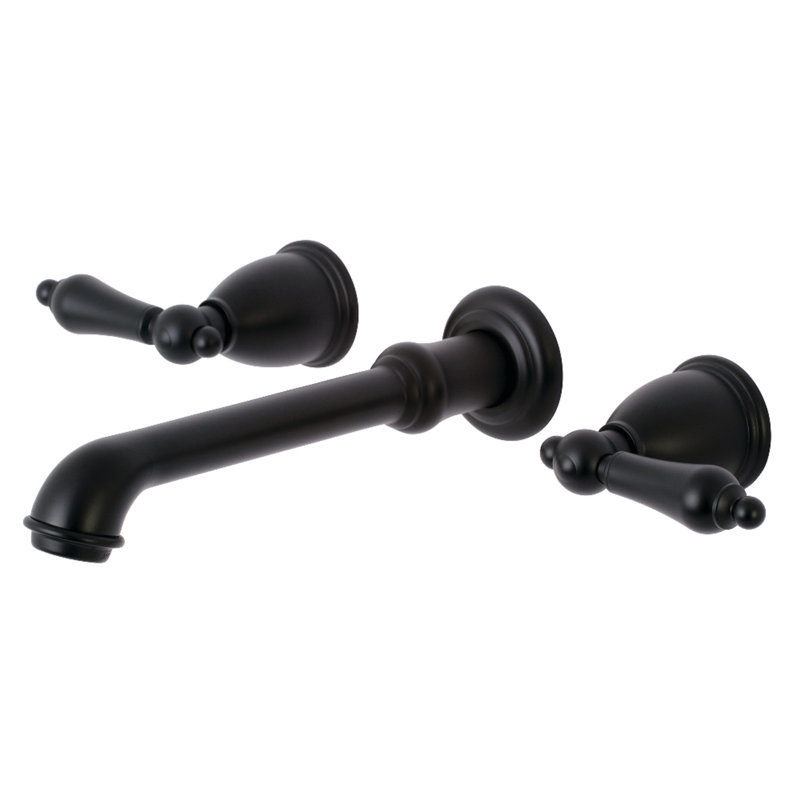 Robinet de salle de bain fixé au mur English Country, Noir mat