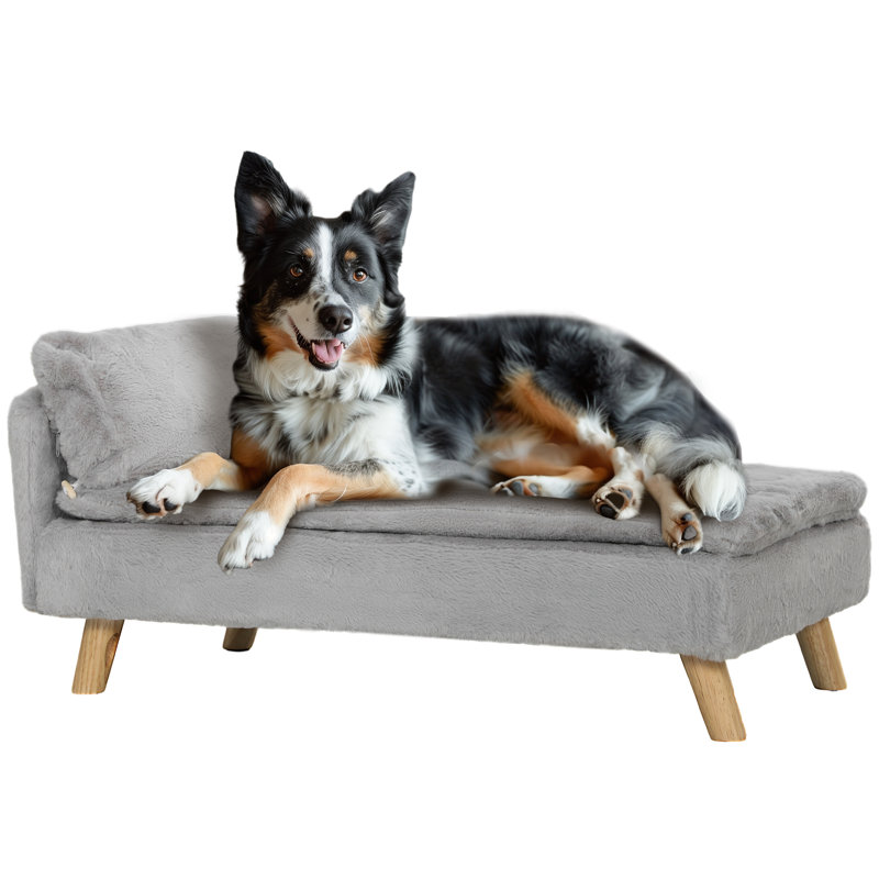 Canapé pour chien et chat avec coussin en mousse Archie & Oscar ™, coussin doux pour chien en M, gris clair