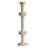 Large Carved Mango Wood Taper Holder, Walnut Finish