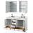 Deborah 60'' Double Bathroom Vanity with Marble Top-23113253-80209519