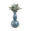 Vase décoratif en céramique à double gourde bleu 18 po