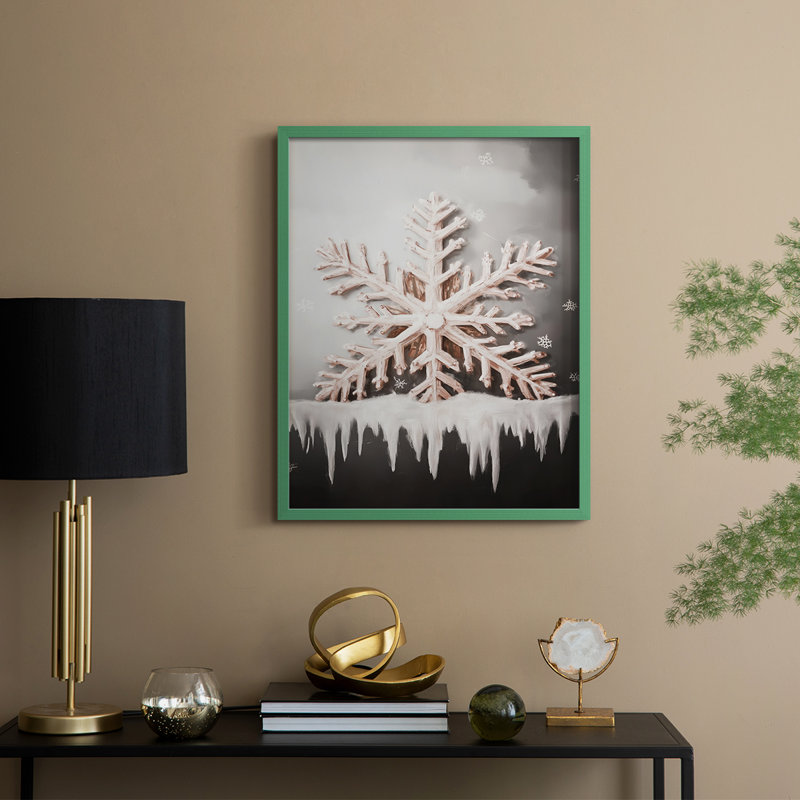 Art des Fêtes de Noël - série 2-CCGVVII, reproduction encadrée - bois massif, H 11 po x l 9 po, Vert