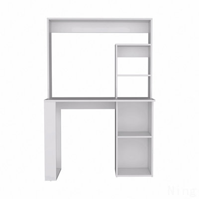 Bureau avec huche et tablettes