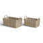 Handmade Seagrass Basket With Handles - Set of 2