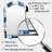 White And Blue Geometric Blocks Harmony - Geometric Unique Shape Large Wall Mirror, Blue Freeform Decorative Mirror, Printed Metal Art-113747024