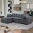 Upholstered L-Shaped Sectional Reversible-1409081835