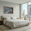 Art mural sur toile bleu et gris-157870123