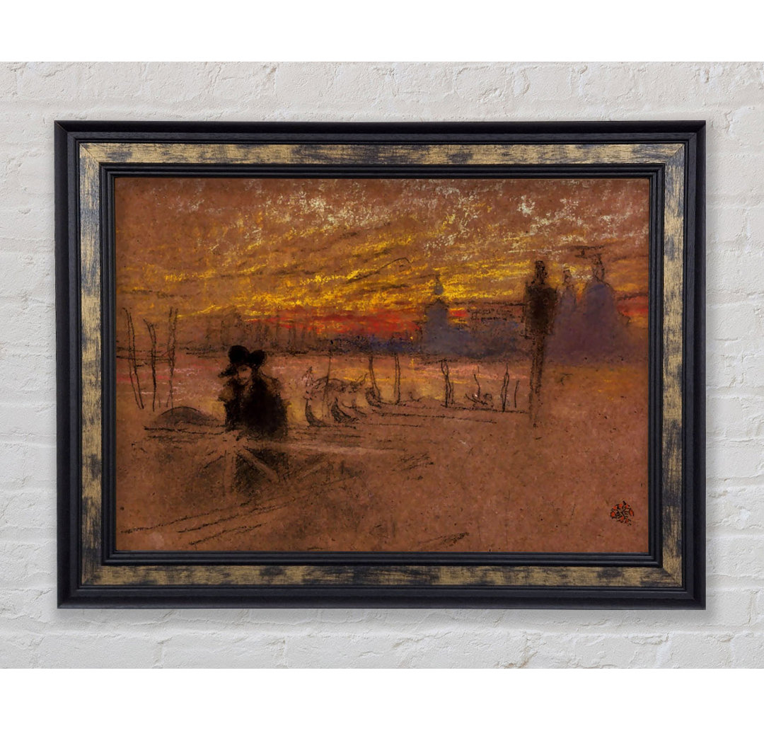 Whistler Sunset Rot und Gold - Einzelner Bilderrahmen Kunstdrucke