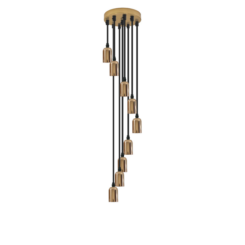 Armanda - Light French Gold Cluster Pendant, 9
