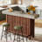 Modern 2-Tier Bar Table Footrest Home Bar Unit Corner Mini Coffee Bar Cabinet Kitchen Pub-1846060482