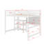 Lit mezzanine simple avec tablettes, bureau et tableau d'écriture-1913717714