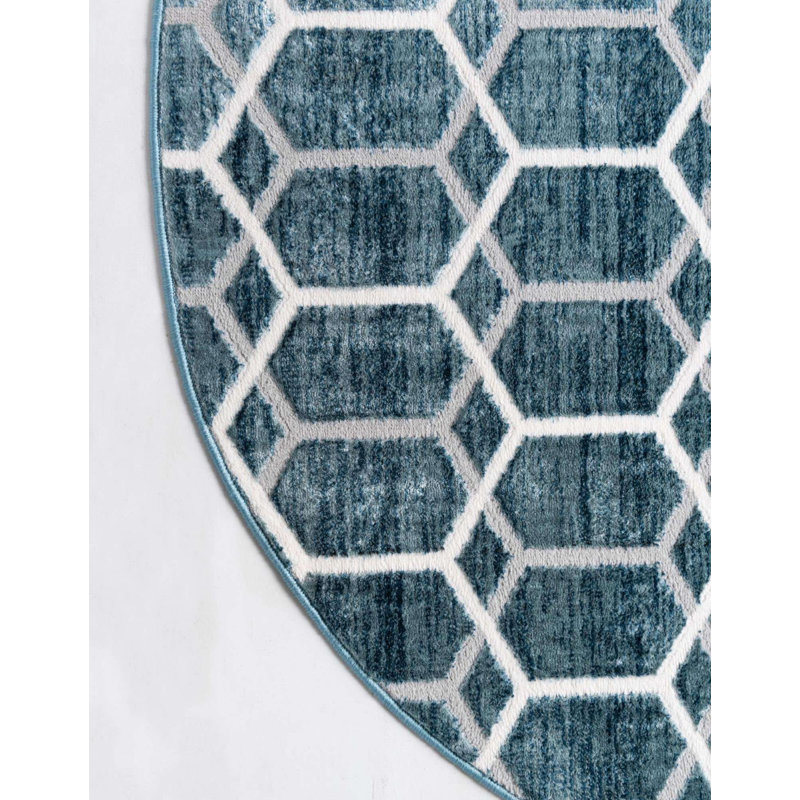 Clidy Abstract Indoor Rug, Round 3'3"