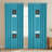 Queen Size 9-Piece Teal & Black Swirl Pattern Bedding & Curtain Set (Queen) - Quilted Microfiber Bedspread + Sheer Drapes-121273355