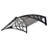 Awnings for Door Entrance, 38 x 40 in, Exterior Front Door Window Awnings with Drainage & ABS Bracket, Rain Snow Sun Protection, Overhang Polycarbonate Door Canopy for Porch Patio, Smoky Gray-125149647-125149645