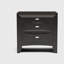 Table de chevet noire en bois massif 1pc-205454573
