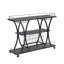 Chariot-bar industriel et chariot de service pour la maison avec roulettes 3 tablettes de rangement