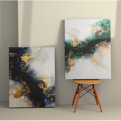 Peinture décorative sur toile (2 pièces)