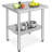 Stainless Steel Table, With Adjustable Under Shelf