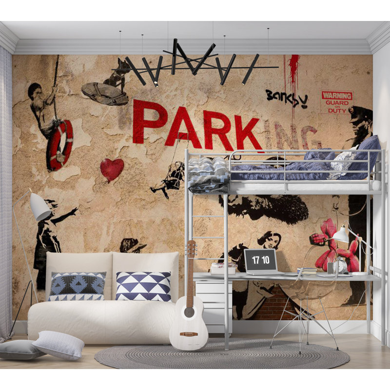 Murale Peel & Stick Street Art - Variété Banksy, L 41 po x l 57 po