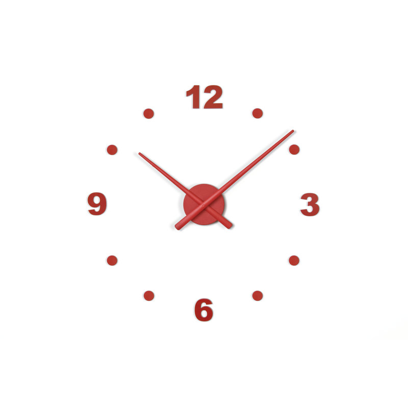 OJ Analog Wall Clock, Small, Rojo