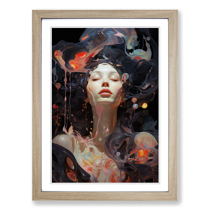 Universe Neo Plasticism Art - Framed Print, Oak Framed, 34cm H x 25cm W